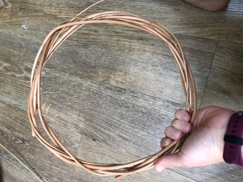 A formed willow hoop