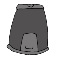 An icon of a compost bin