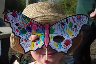 Bishops Hill open day butterfly mask