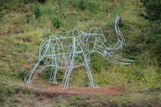 Elephant sculpture Ryton Pools 2019 Credit Lucy Hawker