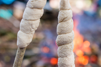 Damper bread on sticks Vicky Page