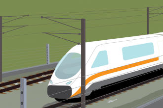 Train graphic HS2