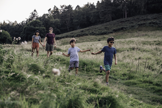 Family walking together