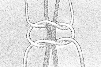 drawing of a macramé knot