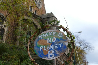 A sign at the Climate March in Nottingham that reads 'There is no Planet B'