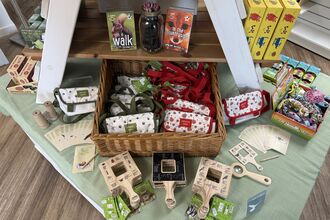 Shop display of toys