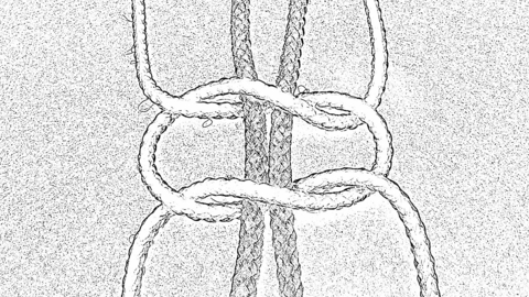 drawing of a macramé knot 
