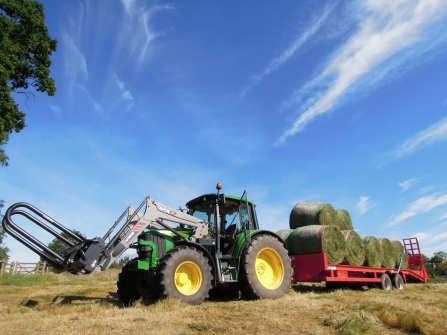 Dunchurch Meadow Tractor with bales Karl Curtis