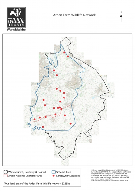 Arden Farm Wildlife Network Members Map