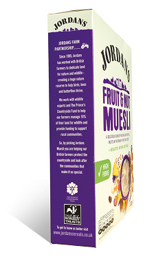 WT logo on Jordans muesli box