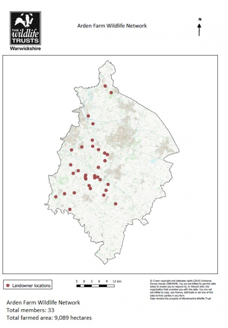 Arden Farm Wildlife Network Member Map January 2020