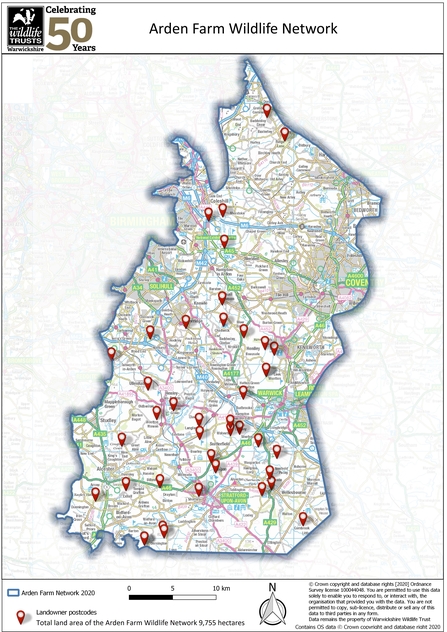 Arden Farm Wildlife Network Map Aug 2020