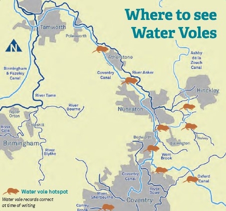 Water vole hotspots 2020
