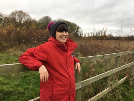 Education Officer Katie Young at Brandon Marsh