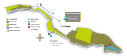 A map of Leam Valley Nature Reserve