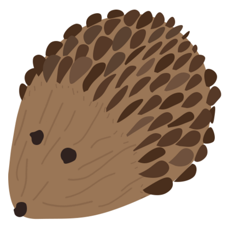 Hedgehog cake illustration
