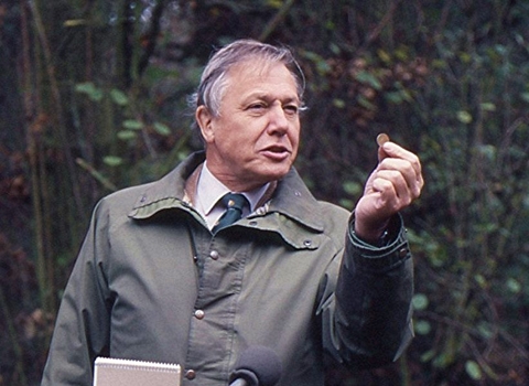 David Attenborough at Brandon Marsh Credit John Roberts