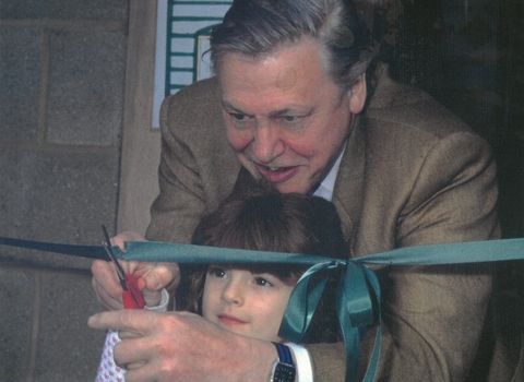 David Attenborough and Chloë Speight opening Brandon Marsh 1992
