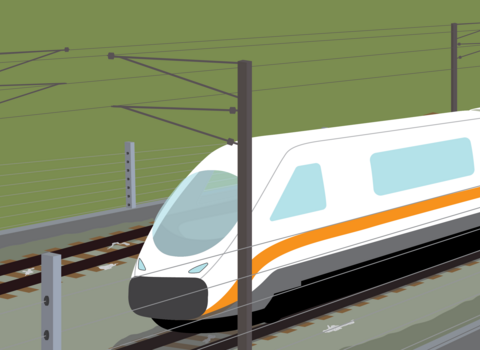 Train graphic HS2