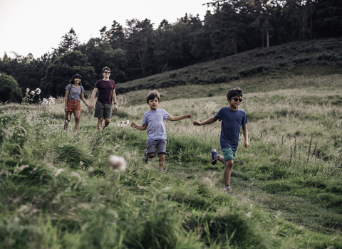 Family walking together